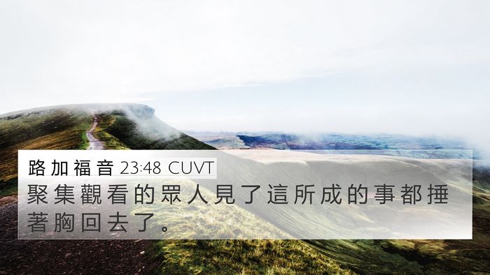 路 加 福 音 23:48 CUVT Bible Verse Image