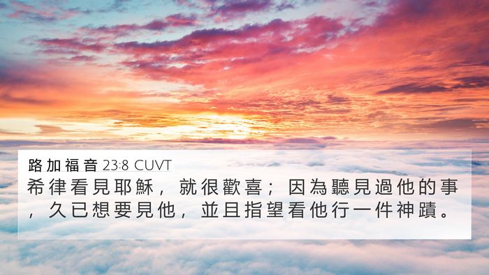 路 加 福 音 23:8 CUVT Bible Verse Image