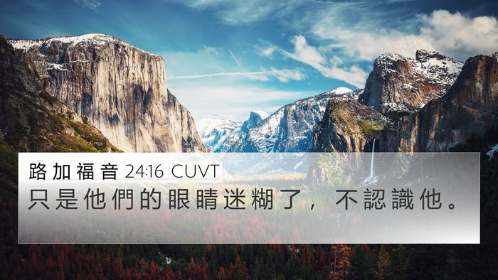 路 加 福 音 24:16 CUVT Bible Verse Image