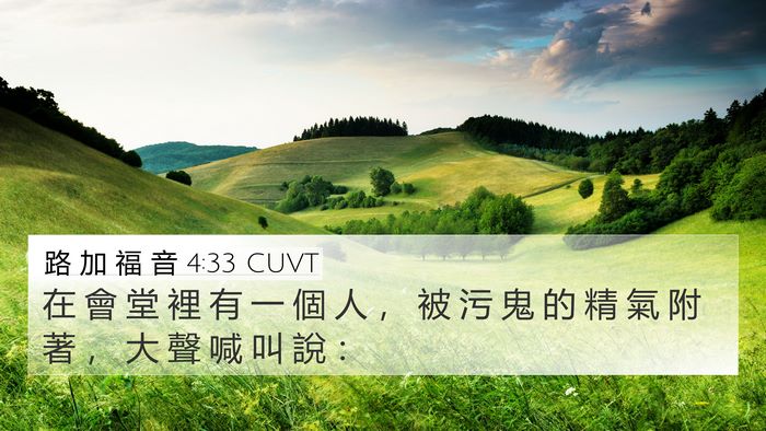 路 加 福 音 4:33 CUVT Bible Verse Image