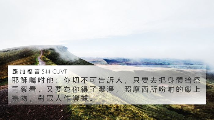 路 加 福 音 5:14 CUVT Bible Verse Image
