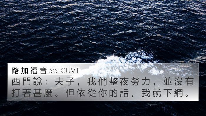 路 加 福 音 5:5 CUVT Bible Verse Image