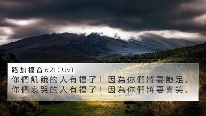 路 加 福 音 6:21 CUVT Bible Verse Image