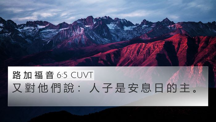 路 加 福 音 6:5 CUVT 4K Wallpaper - 又 對 他 們 說 ： 人 子 是 安 息 日 - 4K Wallpaper Bible Verse