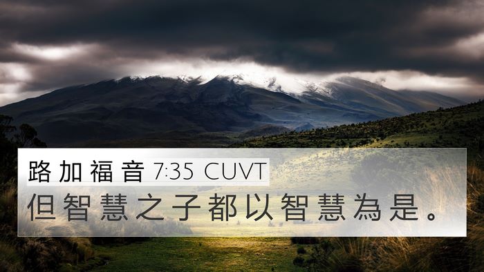 路 加 福 音 7:35 CUVT Bible Verse Image