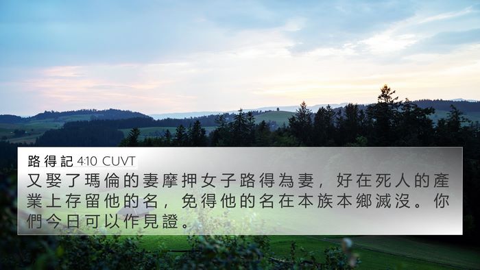 路 得 記 4:10 CUVT Bible Verse Image