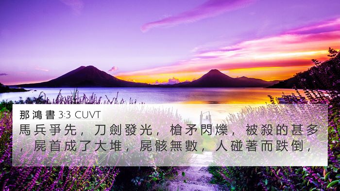 那 鴻 書 3:3 CUVT Bible Verse Image