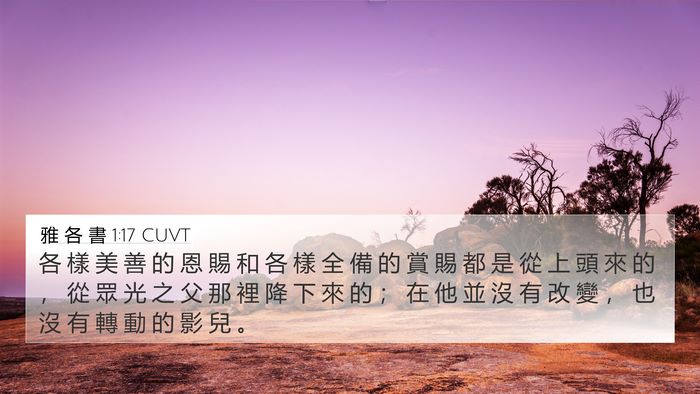 雅 各 書 1:17 CUVT Bible Verse Image