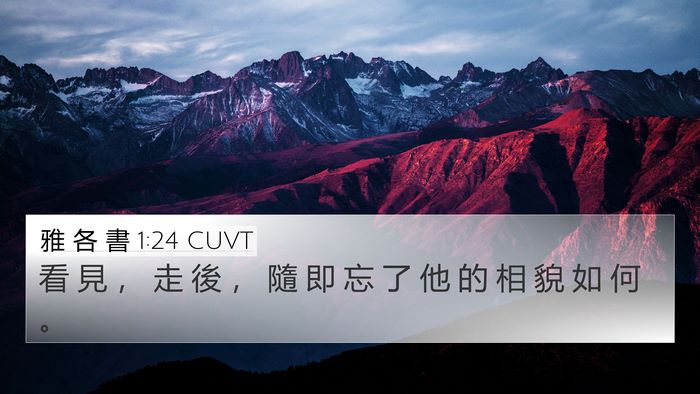 雅 各 書 1:24 CUVT 4K Wallpaper - 看 見 ， 走 後 ， 隨 即 忘 了 他 的 - 4K Wallpaper Bible Verse