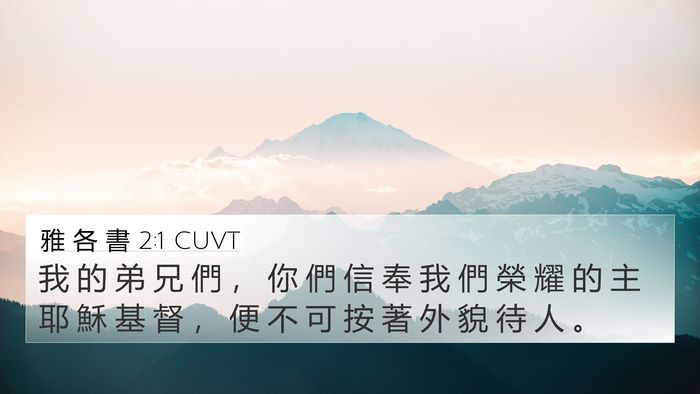 雅 各 書 2:1 CUVT 4K Wallpaper - 我 的 弟 兄 們 ， 你 們 信 奉 我 們 - 4K Wallpaper Bible Verse