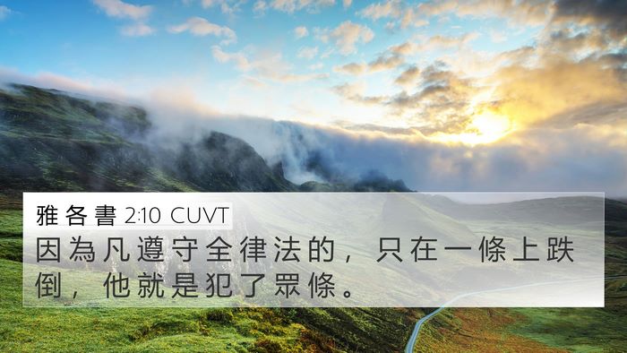雅 各 書 2:10 CUVT Bible Verse Image