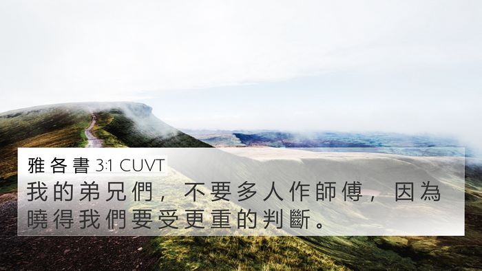 雅 各 書 3:1 CUVT Bible Verse Image