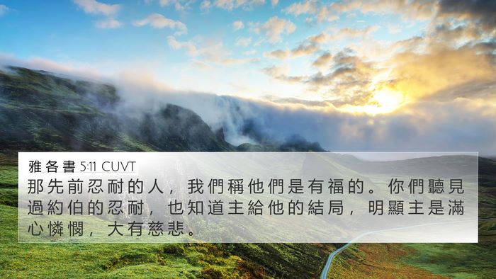 雅 各 書 5:11 CUVT Bible Verse Image