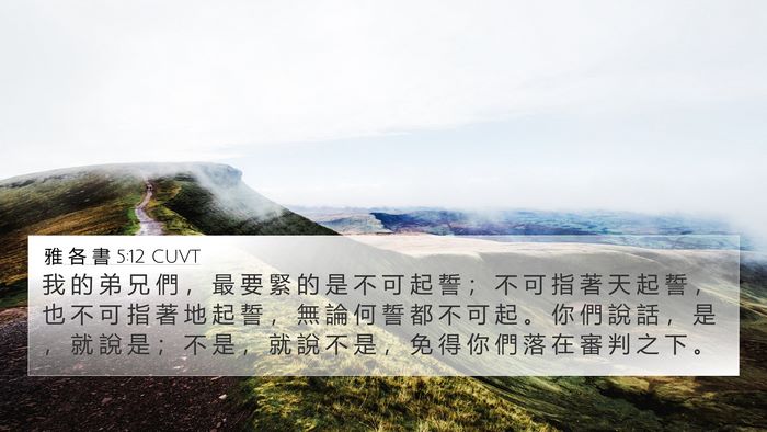 雅 各 書 5:12 CUVT Bible Verse Image
