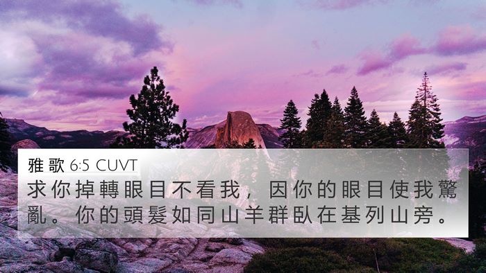 雅 歌 6:5 CUVT Bible Verse Image