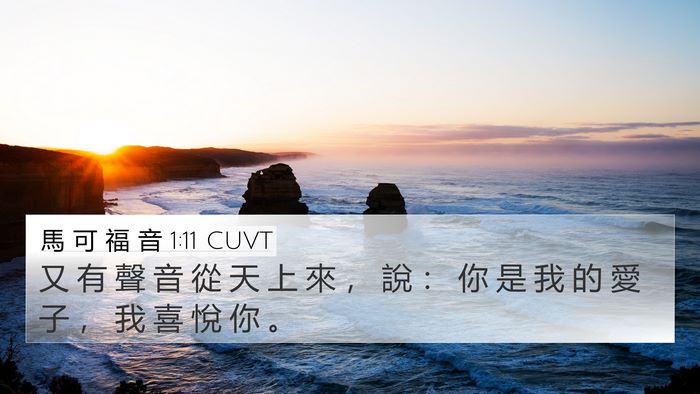 馬 可 福 音 1:11 CUVT Bible Verse Image