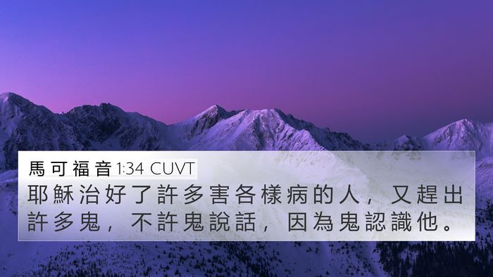 馬 可 福 音 1:34 CUVT 4K Wallpaper - 耶 穌 治 好 了 許 多 害 各 樣 病 的 - 4K Wallpaper Bible Verse