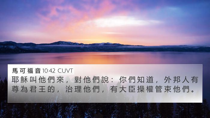 馬 可 福 音 10:42 CUVT Bible Verse Image