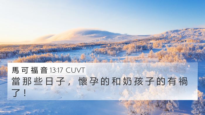 馬 可 福 音 13:17 CUVT Bible Verse Image