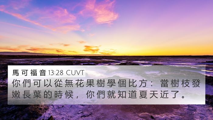 馬 可 福 音 13:28 CUVT Bible Verse Image
