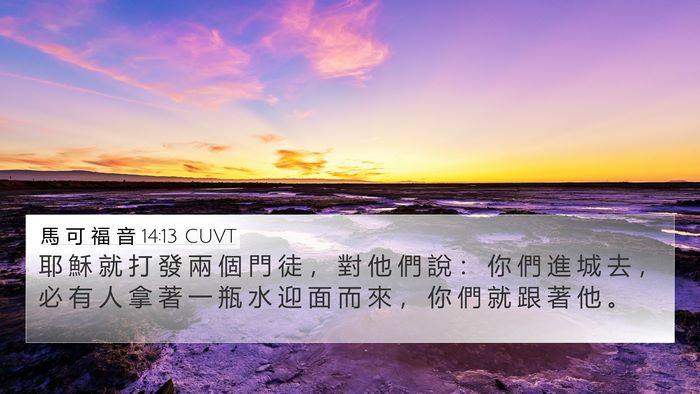馬 可 福 音 14:13 CUVT Bible Verse Image