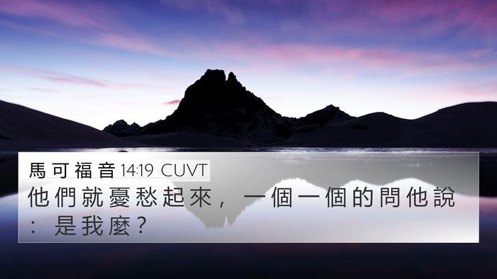 馬 可 福 音 14:19 CUVT Bible Verse Image