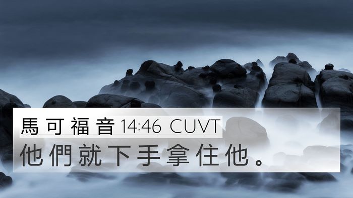 馬 可 福 音 14:46 CUVT 4K Wallpaper - 他 們 就 下 手 拿 住 他 - 4K Wallpaper Bible Verse