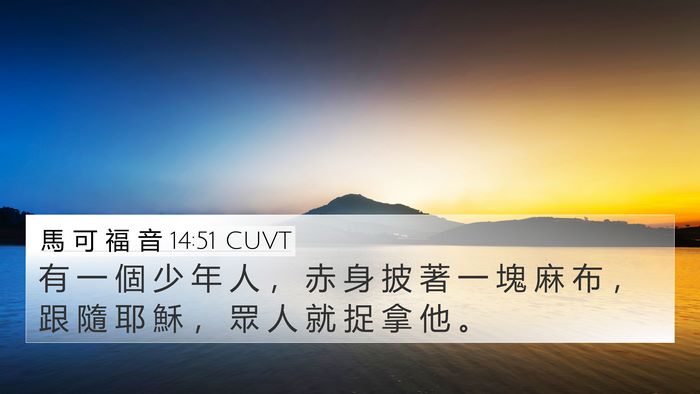 馬 可 福 音 14:51 CUVT Bible Verse Image