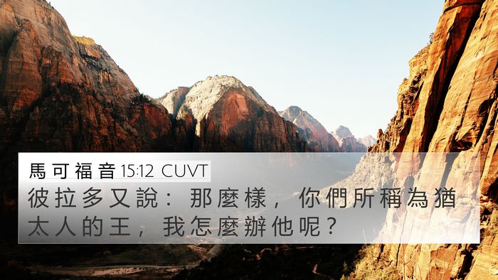 馬 可 福 音 15:12 CUVT Bible Verse Image