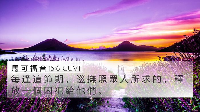 馬 可 福 音 15:6 CUVT Bible Verse Image