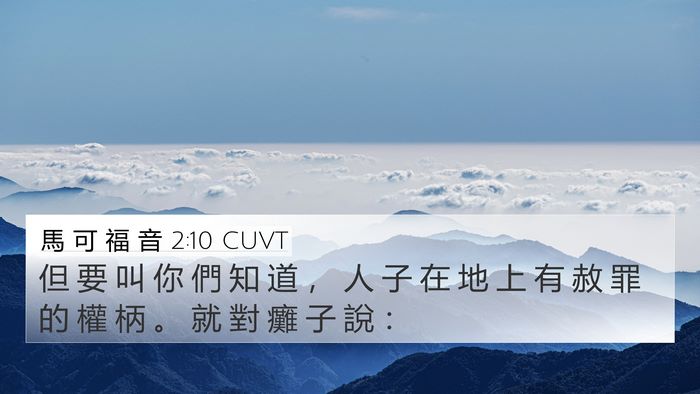 馬 可 福 音 2:10 CUVT 4K Wallpaper - 但 要 叫 你 們 知 道 ， 人 子 在 地 - 4K Wallpaper Bible Verse
