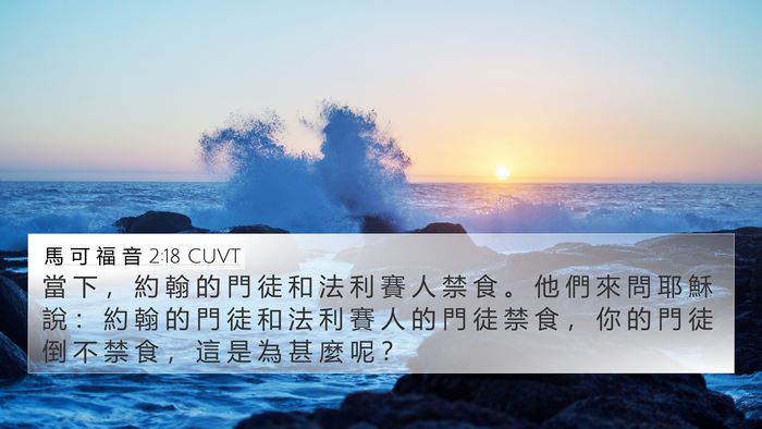 馬 可 福 音 2:18 CUVT Bible Verse Image
