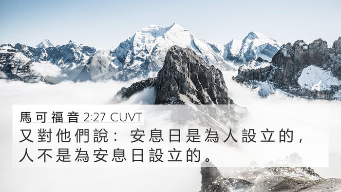 馬 可 福 音 2:27 CUVT Bible Verse Image