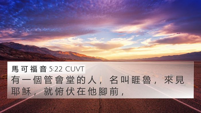 馬 可 福 音 5:22 CUVT Bible Verse Image