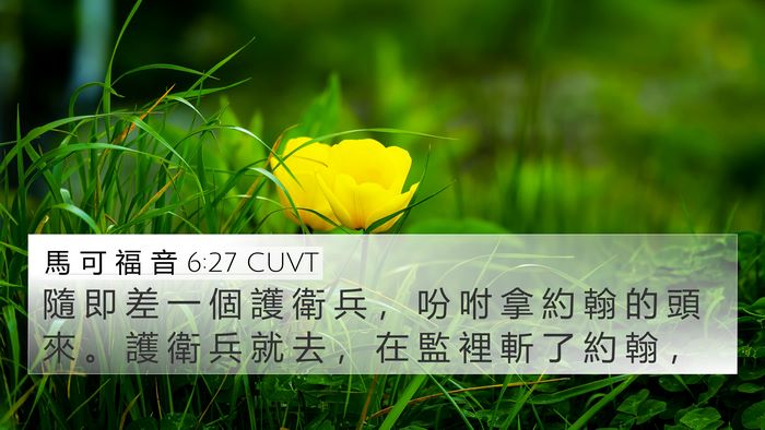 馬 可 福 音 6:27 CUVT Bible Verse Image