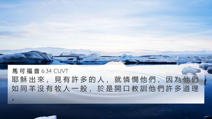 馬 可 福 音 6:34 CUVT Bible Verse Image