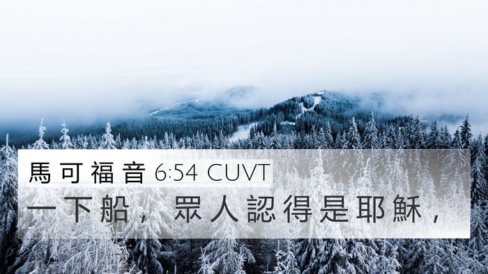 馬 可 福 音 6:54 CUVT Bible Verse Image