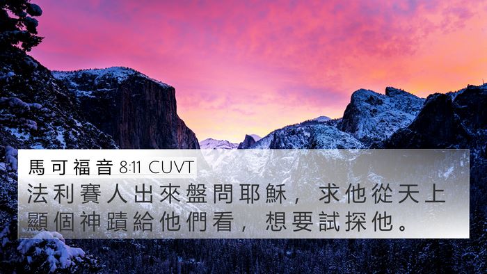 馬 可 福 音 8:11 CUVT Bible Verse Image