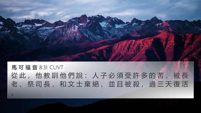 馬 可 福 音 8:31 CUVT Bible Verse Image
