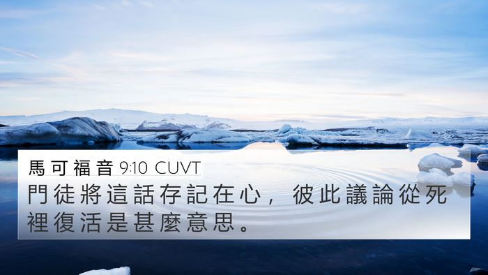 馬 可 福 音 9:10 CUVT Bible Verse Image