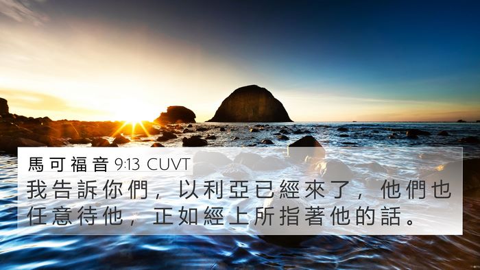 馬 可 福 音 9:13 CUVT Bible Verse Image