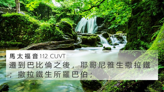 馬 太 福 音 1:12 CUVT Bible Verse Image