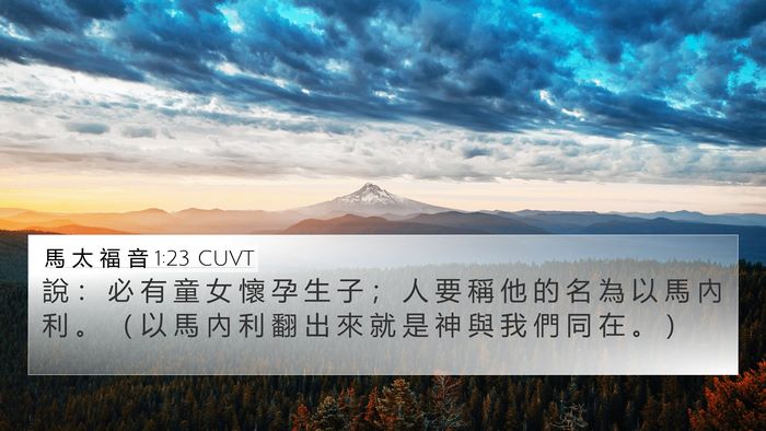 馬 太 福 音 1:23 CUVT Bible Verse Image