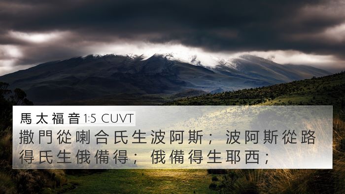 馬 太 福 音 1:5 CUVT Bible Verse Image