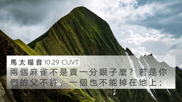 馬 太 福 音 10:29 CUVT Bible Verse Image
