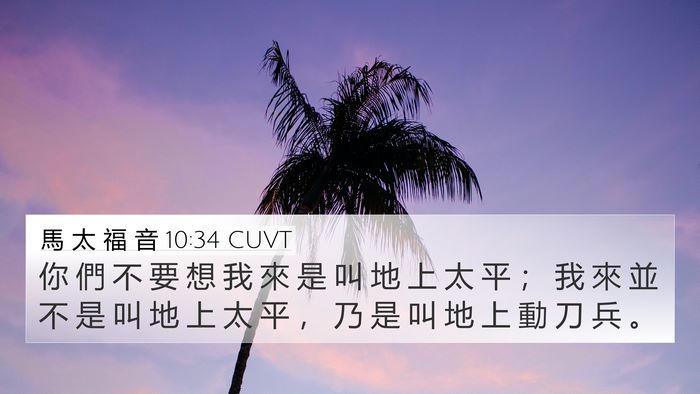 馬 太 福 音 10:34 CUVT Bible Verse Image