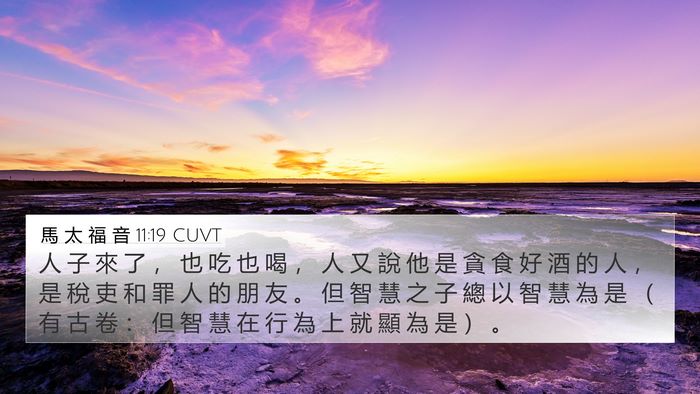 馬 太 福 音 11:19 CUVT Bible Verse Image