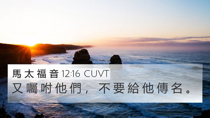 馬 太 福 音 12:16 CUVT Bible Verse Image