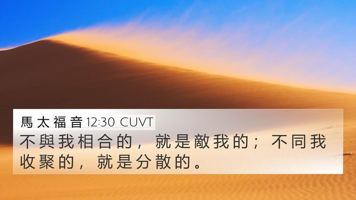馬 太 福 音 12:30 CUVT Bible Verse Image
