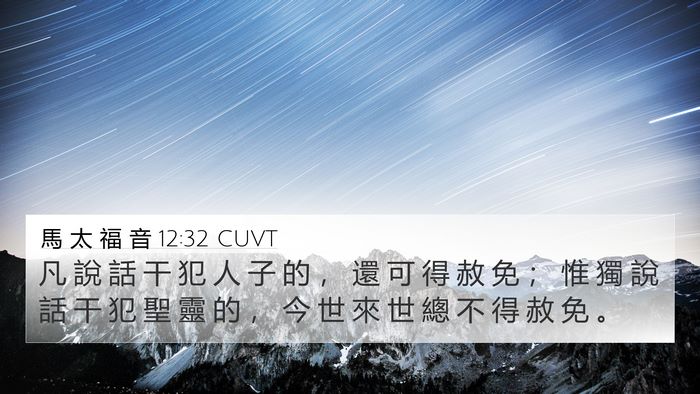 馬 太 福 音 12:32 CUVT Bible Verse Image